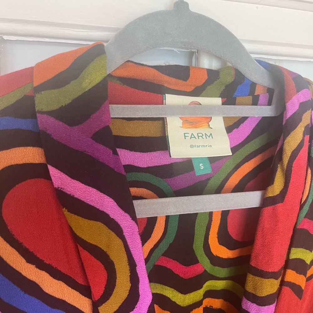 FARM Rio Vibrant Heart Long Sleeve Dress - Picture 4 of 12